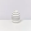 Motel a Miio Nuno Vase M Schwarz-Weis Gestreift| Nuno M