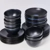 Motel a Miio Turmalina Schwarz - 32 Teiliges Set| Geschirr Sets